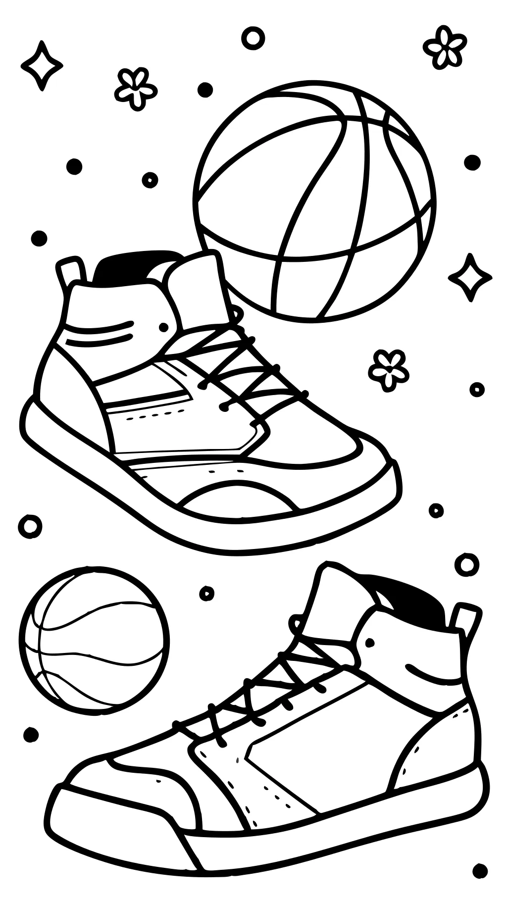 Páginas para colorear de zapatos de baloncesto